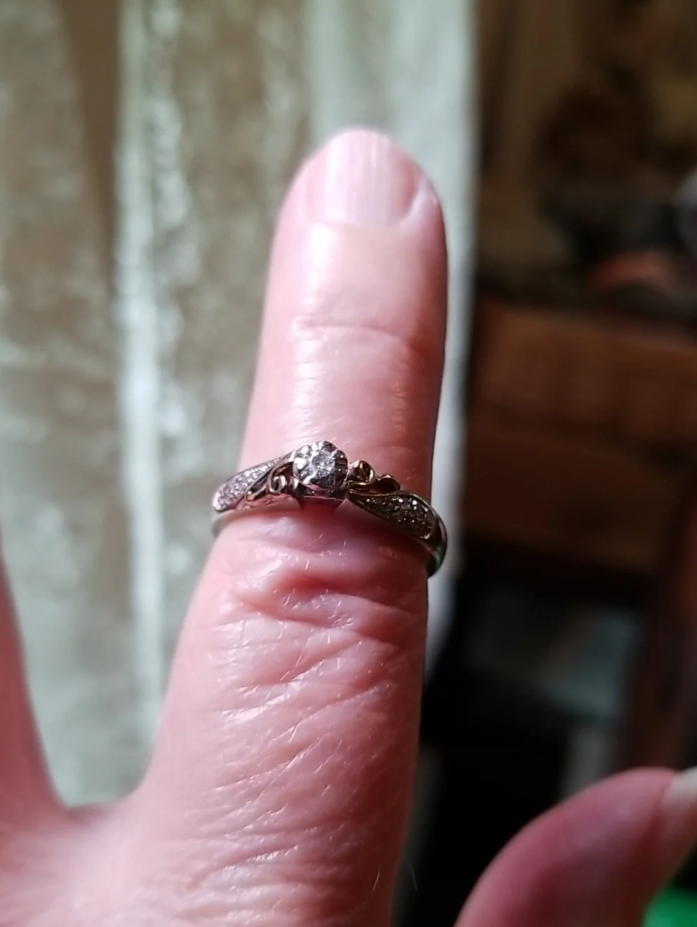 10K Gold Ring with Diamonds